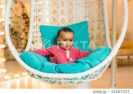 Cute little boy at home. Mixed race child. 33167325