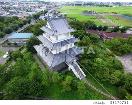 騎西城 空撮 ドローン 埼玉県 騎西町 33170751