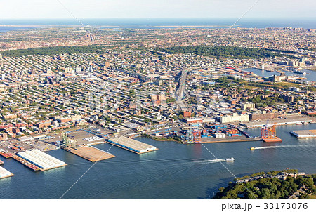 Aerial view of Brooklyn New York City 33173076