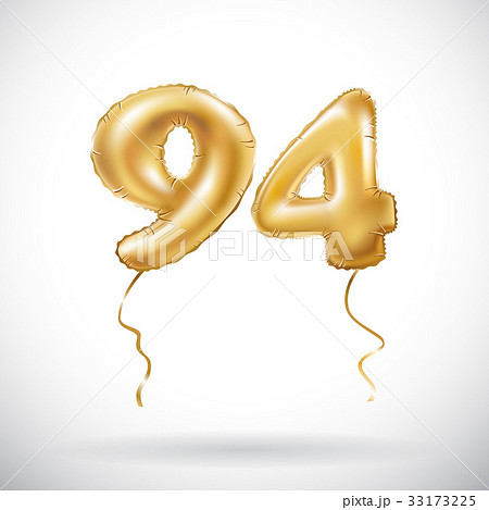 Golden number 94 ninety four metallic balloon 33173225