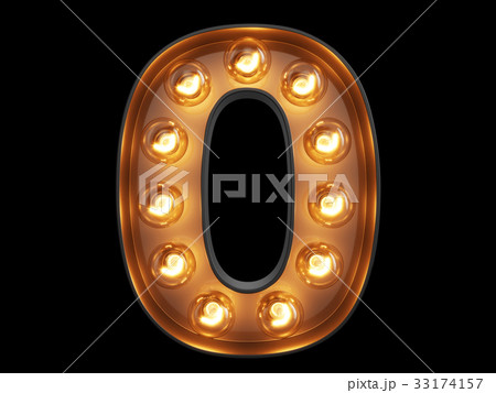 Light bulb alphabet 0 zero null font Light bulb alphabet 0 zero null font 33174157