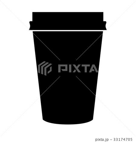 Paper coffee cup black color icon . Paper coffee cup black color icon . 33174705