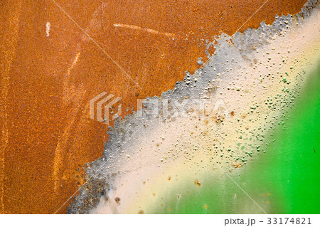 Rust spots on a steel plate. 33174821