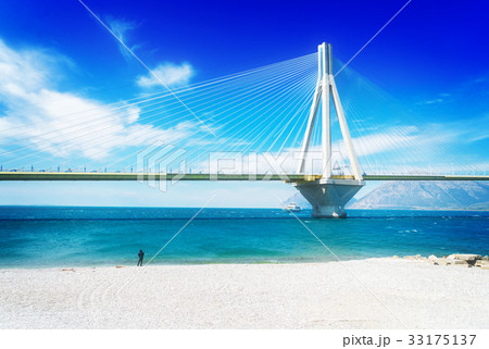 View of Patras and Rio Antirrio bridge View of Patras and Rio Antirrio bridge 33175137