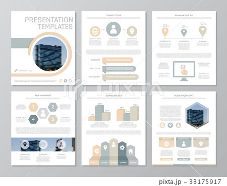 Set of gray and yellow elements for multipurpose 33175917