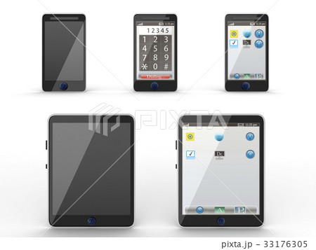 Tablet computer and mobile phone icons Tablet computer and mobile phone icons 33176305