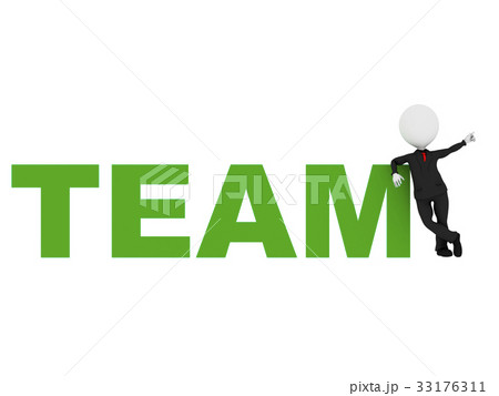 Team text holding by man Team text holding by man 33176311