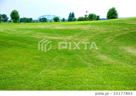 夏空　真夏のゴルフ場 33177803