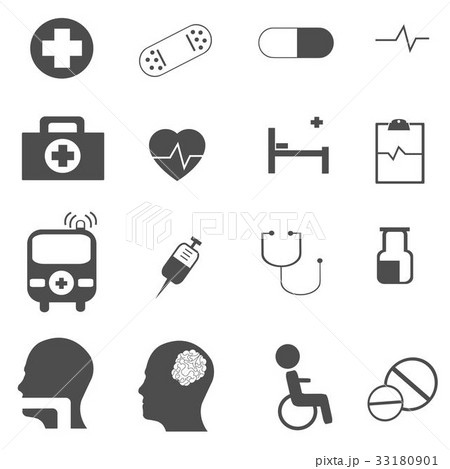 medical icons set vector 33180901