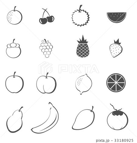 fruit icons set vector 33180925