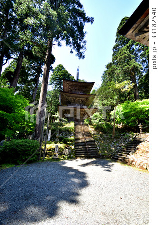 明通寺本堂側より国宝三重塔 明通寺本堂側より国宝三重塔 33182540