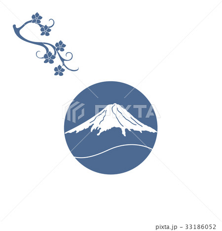 branch of cherry blossoms and mount Fuji 33186052