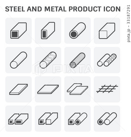 steel pipe icon 33187291