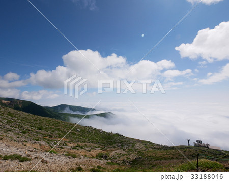 那須茶臼岳登山途中からロープウエー山頂駅方面の雲海 2017年8月3日 那須茶臼岳登山途中からロープウエー山頂駅方面の雲海 2017年8月3日 33188046