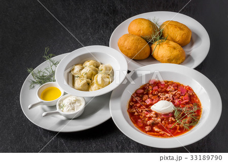 ロシア料理(ピロシキ/ペリメニ/ボルシチ)piroshki and Russian cuisine ロシア料理(ピロシキ/ペリメニ/ボルシチ)piroshki and Russian cuisine 33189790