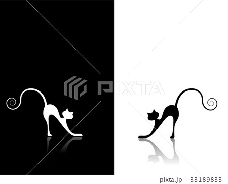 Black cat silhouette for your design Black cat silhouette for your design 33189833