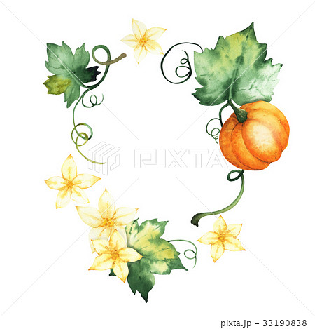 Watercolor pumpkin, hand-drawn isolated elements Watercolor pumpkin, hand-drawn isolated elements 33190838