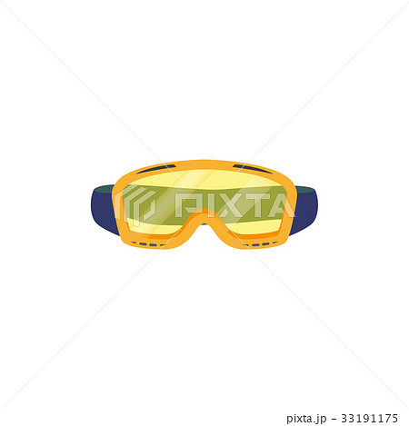 vector snowboarding goggles flat icon isolated 33191175