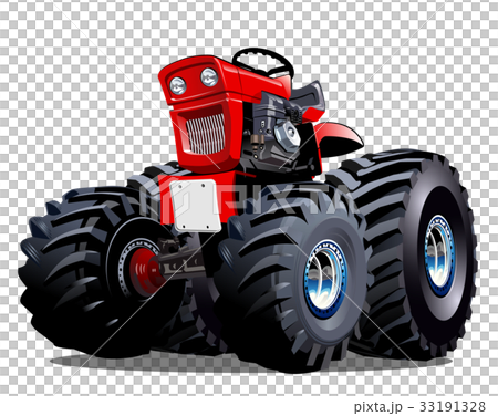 Vector Cartoon Tractor 33191328