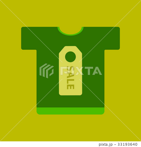 Flat icon of sale T-shirt 33193640