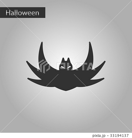 black and white style icon halloween bat 33194137