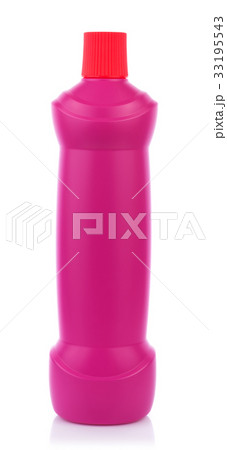Plastic Pink Bottle on white background Plastic Pink Bottle on white background 33195543