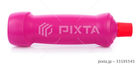 Plastic Pink Bottle on white background Plastic Pink Bottle on white background 33195545