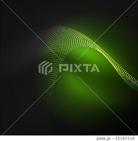 3D illuminated wave of glowing particles 3D illuminated wave of glowing particles 33197210