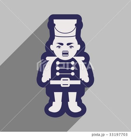 flat icon with long shadow Nutcracker boy 33197703