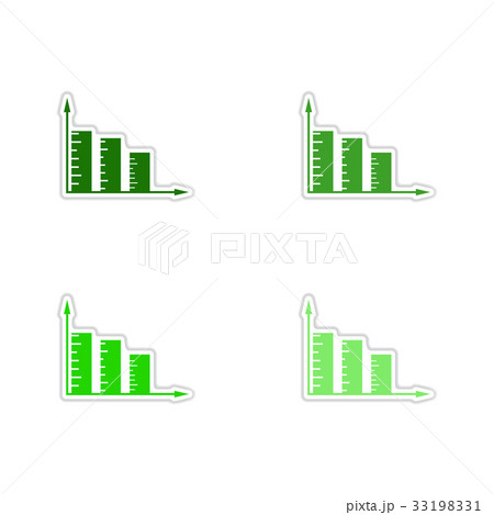 Set of paper stickers on white background falling Set of paper stickers on white background falling 33198331