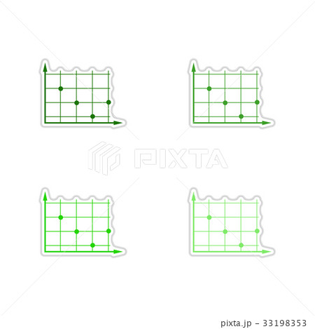 Set of paper stickers on white background falling 33198353