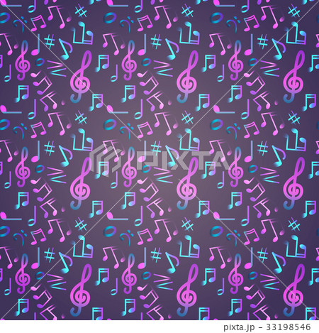 Notes Seamless Pattern Music Banner Colorful Notes Seamless Pattern Music Banner Colorful 33198546