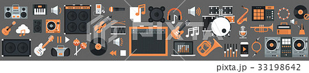 Seamless Pattern Music Instruments And Equipment Seamless Pattern Music Instruments And Equipment 33198642