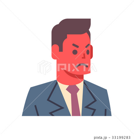 Male Angry Emotion Icon Isolated Avatar Man Facial Male Angry Emotion Icon Isolated Avatar Man Facial 33199283