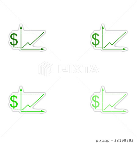Set of paper stickers on white background Set of paper stickers on white background 33199292