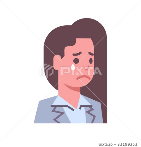 Female Crying Upset Emotion Icon Isolated Avatar Female Crying Upset Emotion Icon Isolated Avatar 33199353