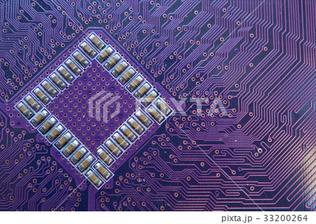 back side of computer motherboard 33200264