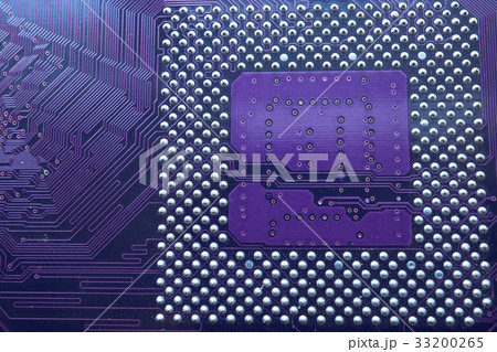 closeup of central processor unit socket closeup of central processor unit socket 33200265