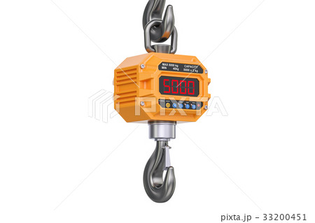 Industrial crane scale, 3D rendering Industrial crane scale, 3D rendering 33200451