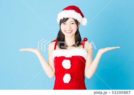 サンタガール　ブルーバックイメージ 33200867