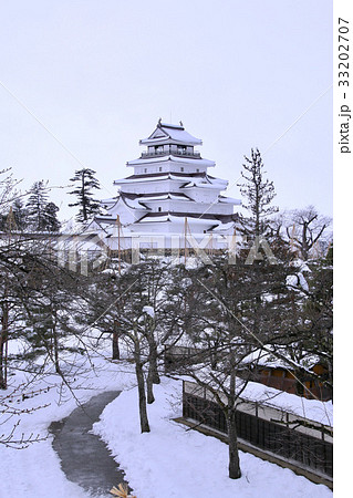 冬の鶴ヶ城(会津若松市) 冬の鶴ヶ城(会津若松市) 33202707