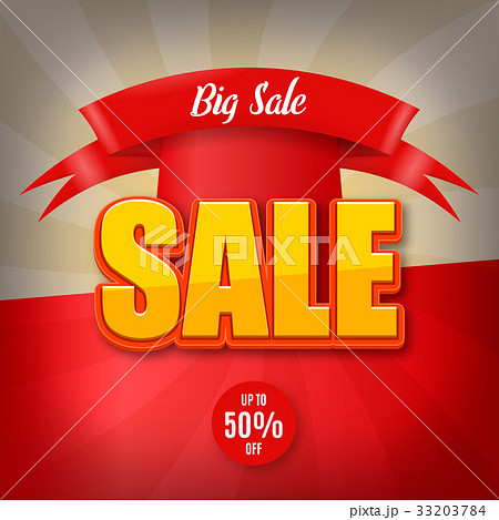 Sale banner template design. Vector illustration 33203784