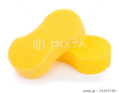 Micro sponge for cleaning and washing car isolated Micro sponge for cleaning and washing car isolated 33203785