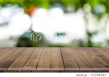 Empty wooden table perspective for product 33206385