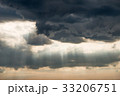 Cloudy Sky With Sun Rays 33206751