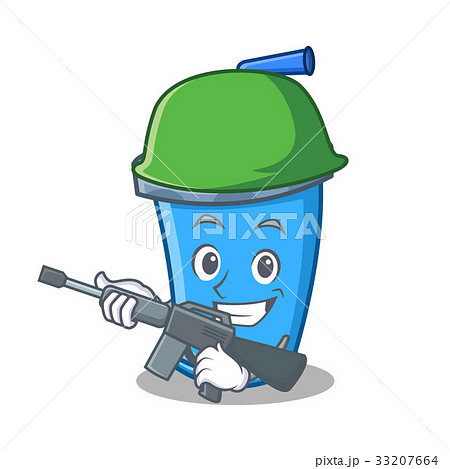 Army soda drink character cartoon 33207664