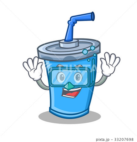 Diving soda drink character cartoon 33207698
