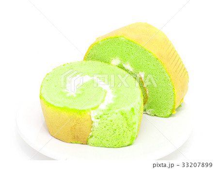 Pandanut roll isolated white background 33207899