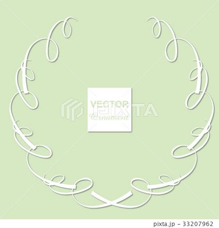 アール ヌーヴォー調の円形のシンプルな飾り罫 Art Nouveau ベクターデータのイラスト素材