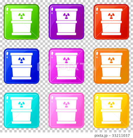 Trash can icons 9 set Trash can icons 9 set 33211037